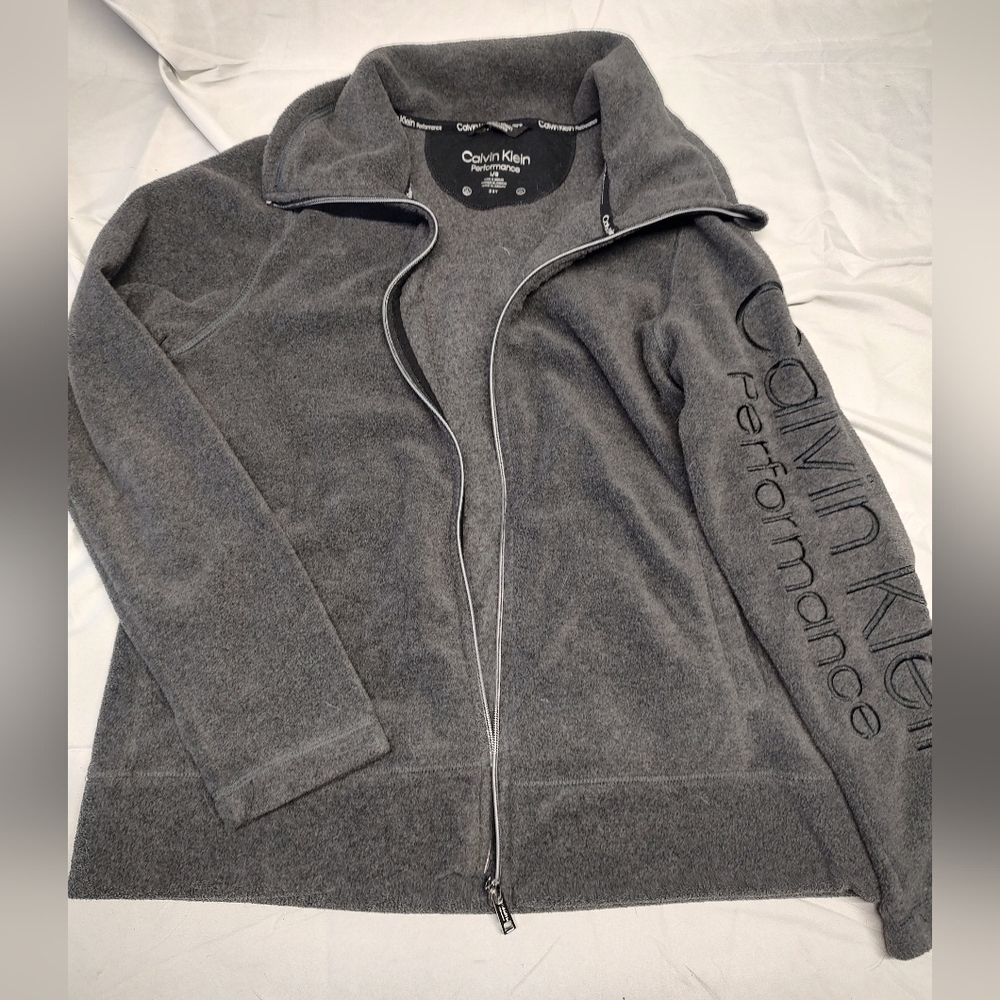 Calvin Klein Gray Zip-Up Jacket